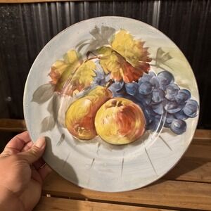 Antique Limoges Hand Painted Fruit Dinner Plate 10" Stamped